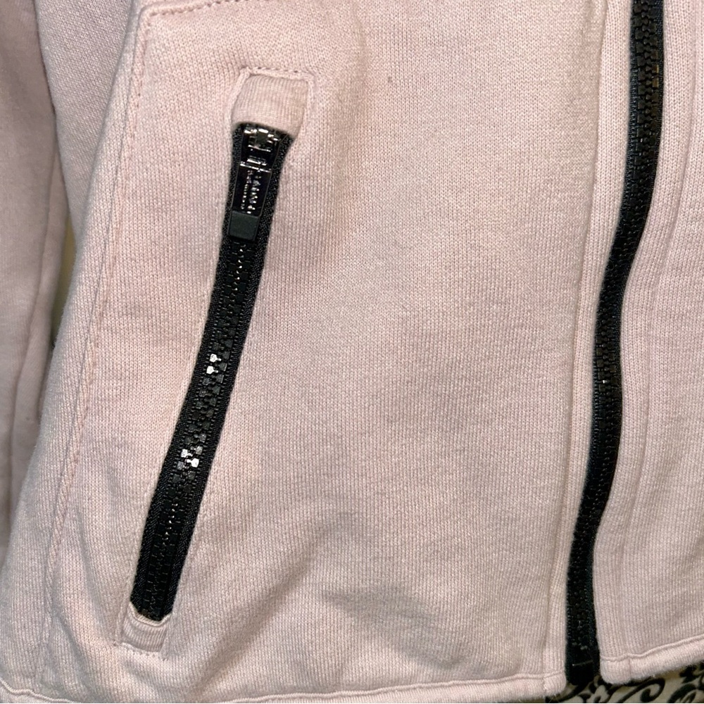 Calvin Klein Women’s Small Performance Light Mauve  Zip-Up Drop Shoulder Hoodie - Picture 6 of 16